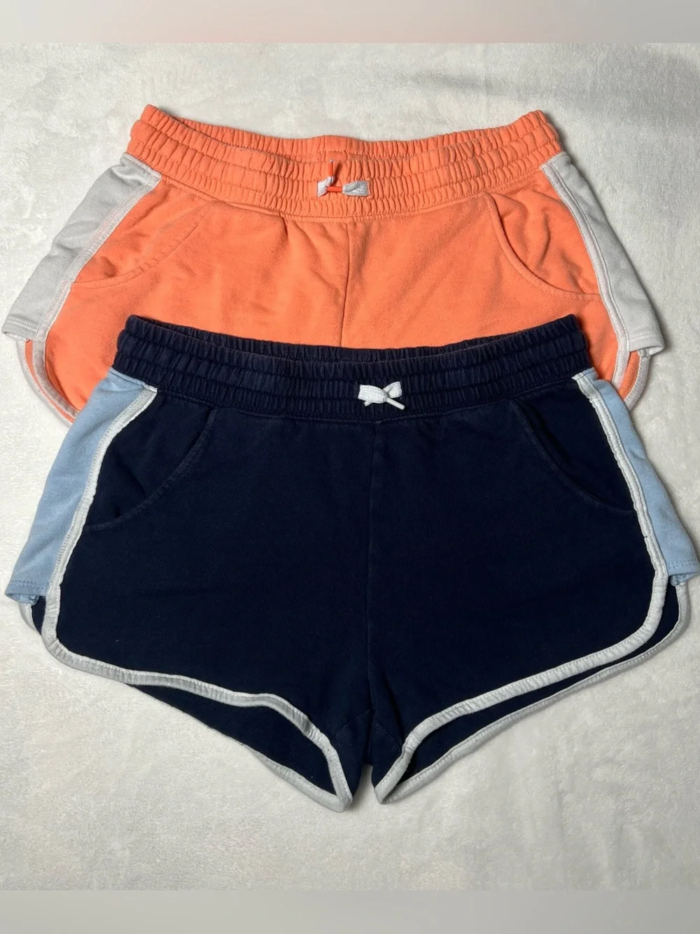 Lot of 2 H&M Shorts - Orange and Navy - size 14Y Junior Girls